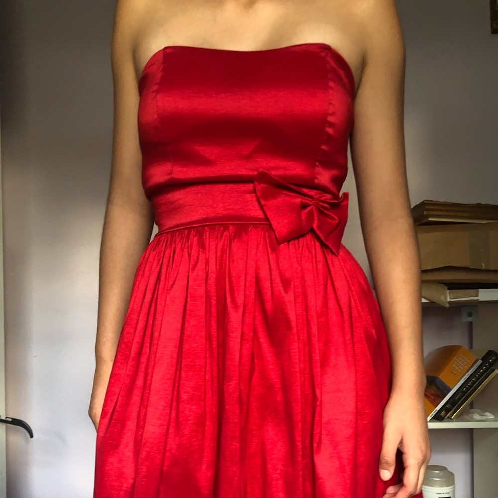 Red formal dress